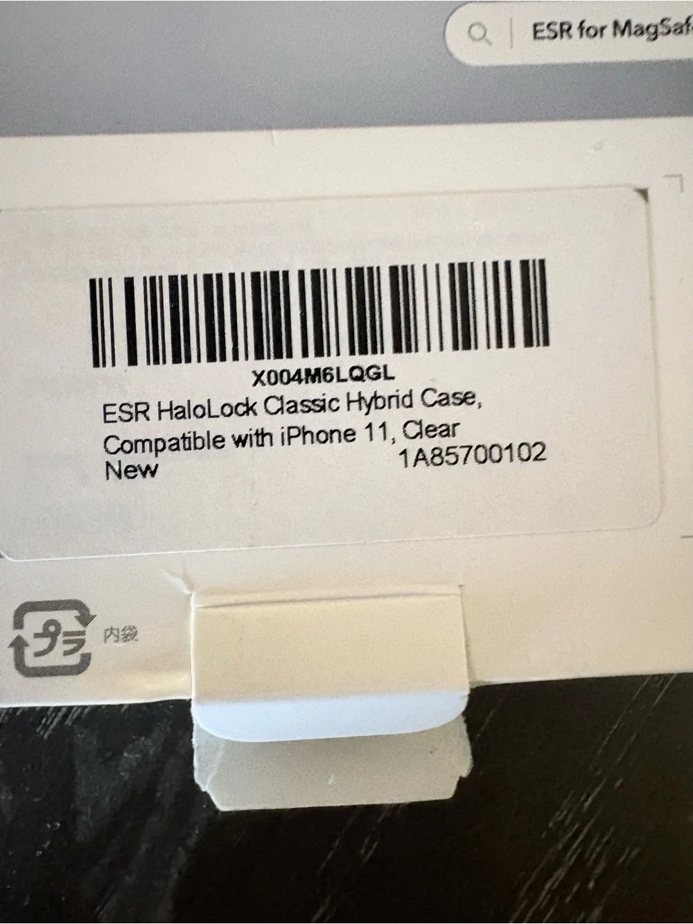 Clear MagSafe-Compatible Phone Case with White MagRing